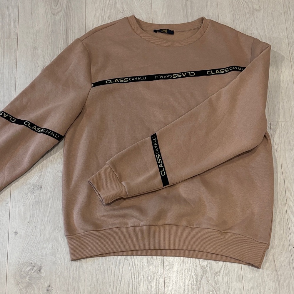 Cavalli Class Tan Crewneck Sweater